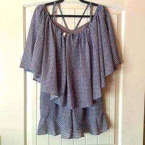 Size Medium, Light Gray, “Glam,” Romper